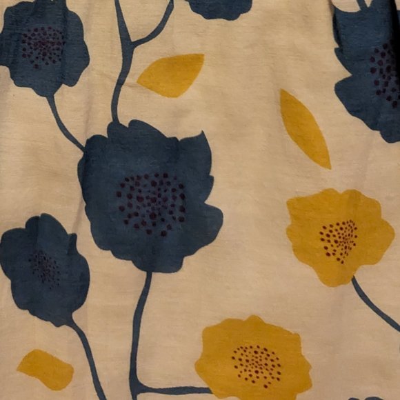 Fossil Patterned Skirt Blue and Yellow - Picture 3 of 7